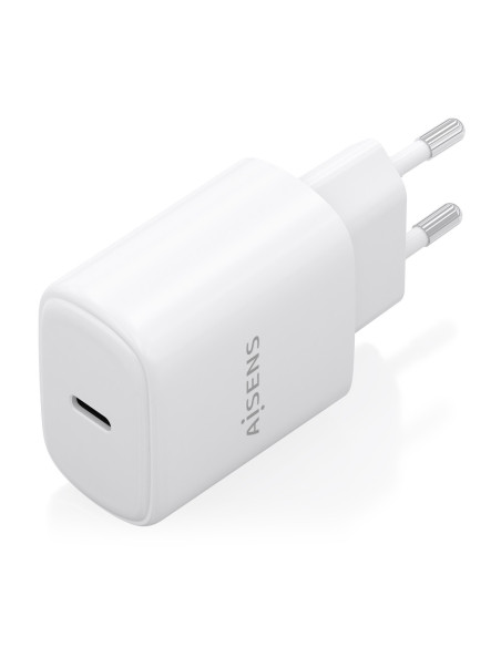 AISENS Cargador GaN 30W, 1xUSB-C PD3.0, Blanco