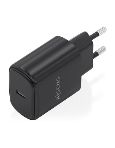 AISENS Cargador GaN 30W, 1xUSB-C PD3.0, Negro