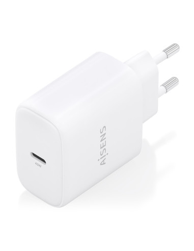 AISENS Cargador GaN 45W, 1xUSB-C PD3.0, Blanco