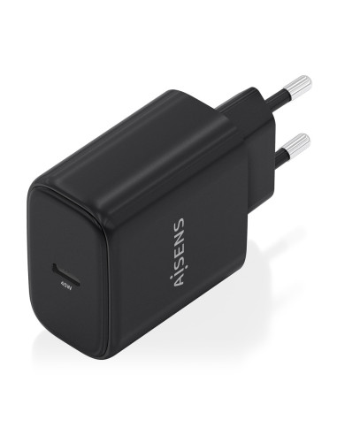 AISENS Cargador GaN 45W, 1xUSB-C PD3.0, Negro