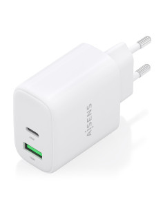 AISENS Cargador GaN 45W, 1xUSB-C PD3.0 QC4.0, 1xUSB-A QC3.0, Blanco 2