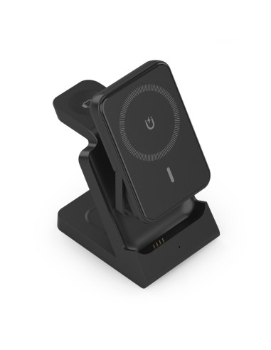 AISENS ASCH-15W4WC064-BK cargador de dispositivo móvil Auriculares, Smartphone, Reloj inteligente Cargador inalámbrico Interior