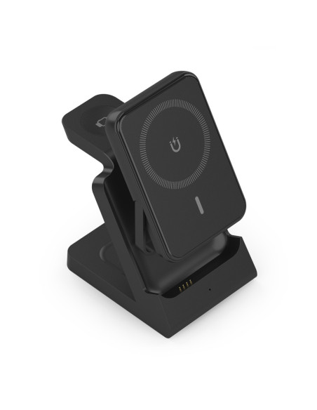 AISENS ASCH-15W4WC064-BK cargador de dispositivo móvil Auriculares, Smartphone, Reloj inteligente Cargador inalámbrico Interior