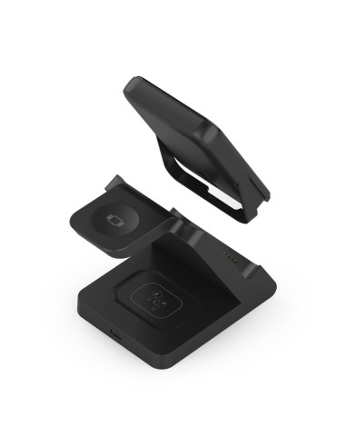 AISENS ASCH-15W4WC064-BK cargador de dispositivo móvil Auriculares, Smartphone, Reloj inteligente Cargador inalámbrico Interior