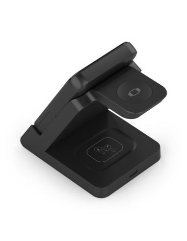 AISENS ASCH-15W4WC064-BK cargador de dispositivo móvil Auriculares, Smartphone, Reloj inteligente Cargador inalámbrico Interior