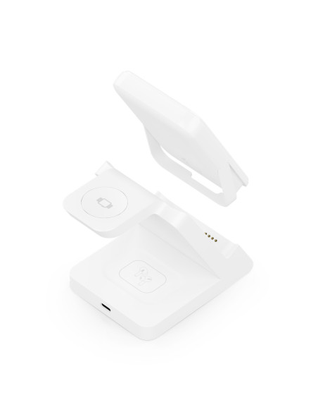 AISENS ASCH-15W4WC063-W cargador de dispositivo móvil Auriculares, Smartphone, Reloj inteligente Cargador inalámbrico Interior