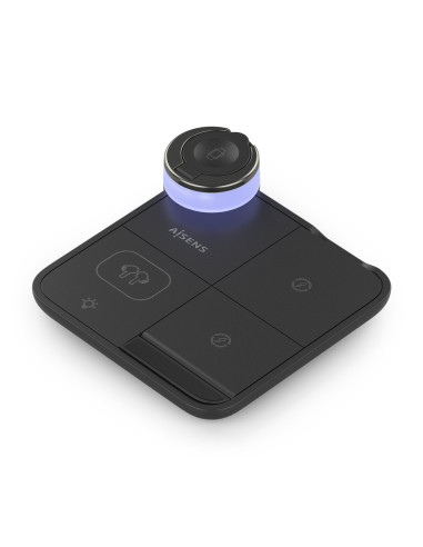 AISENS ASCH-15W4WC062-BK cargador de dispositivo móvil Auriculares, Smartphone, Reloj inteligente Cargador inalámbrico Interior