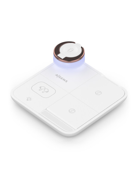 AISENS ASCH-15W4WC061-W cargador de dispositivo móvil Auriculares, Smartphone, Reloj inteligente Cargador inalámbrico Interior
