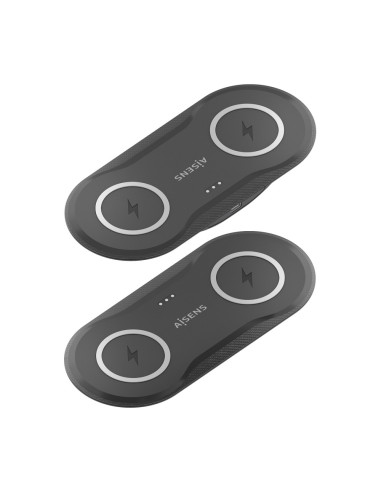 AISENS ASCH-15W2WC060-BK cargador de dispositivo móvil Auriculares, Smartphone Cargador inalámbrico Interior