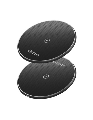 AISENS ASCH-15W1WC058-BK cargador de dispositivo móvil Smartphone Cargador inalámbrico Interior