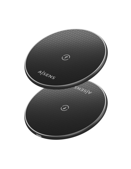 AISENS ASCH-15W1WC058-BK cargador de dispositivo móvil Smartphone Cargador inalámbrico Interior