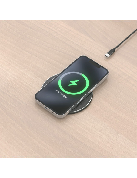 AISENS ASCH-15W1WC058-BK cargador de dispositivo móvil Smartphone Cargador inalámbrico Interior