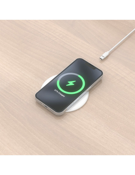 AISENS ASCH-15W1WC057-W cargador de dispositivo móvil Smartphone Cargador inalámbrico Interior