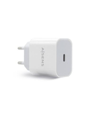 AISENS Cargador USB-C P?3.0 1 Puerto 1x USB-C 20 W, Blanco