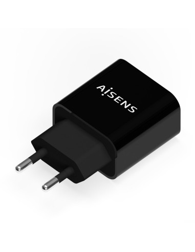 AISENS Cargador USB-C PD3.0 1 Puerto 1x USB-C 20 W, Negro