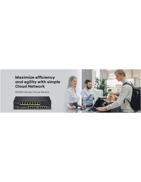 Zyxel GS1915-8EP Gestionado L2 Gigabit Ethernet (10/100/1000) Energía sobre Ethernet (PoE) Negro