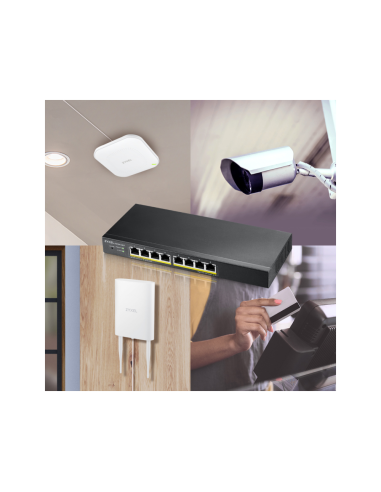 Zyxel GS1915-8EP Gestionado L2 Gigabit Ethernet (10/100/1000) Energía sobre Ethernet (PoE) Negro