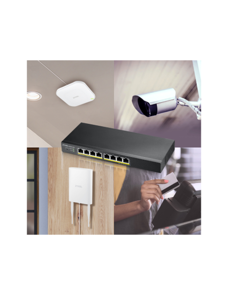 Zyxel GS1915-8EP Gestionado L2 Gigabit Ethernet (10/100/1000) Energía sobre Ethernet (PoE) Negro