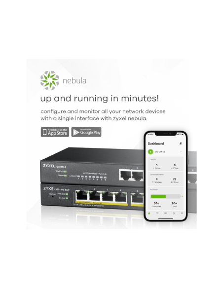 Zyxel GS1915-8 Gestionado L2 Gigabit Ethernet (10/100/1000) Negro