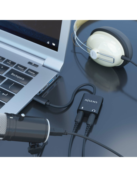 AISENS A109-0767 cambiador de género para cable 2x 3.5 mm