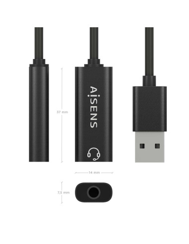 AISENS A106-0770 cambiador de género para cable 3,5 mm