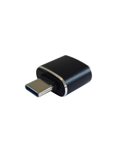 AISENS Mini adaptador USB 3.1 Gen2 3A, tipo USB-C/M-A/H, Negro