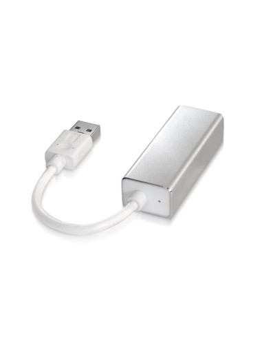 AISENS A106-0049 cambiador de género para cable RJ-45 USB 2.0 Type-A Plata, Blanco