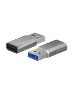 AISENS Mini Adaptador USB 3.2 Gen2 / USB 2.0 3A, Tipo USB-C/H-A/M, Gris 2