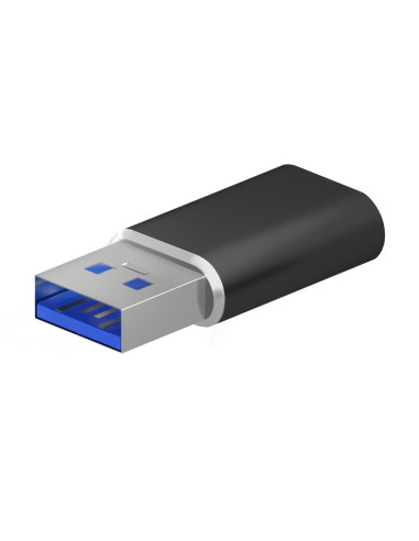 AISENS Mini Adaptador USB 3.2 Gen2 / USB 2.0 3A, Tipo USB-C/H-A/M, Negro
