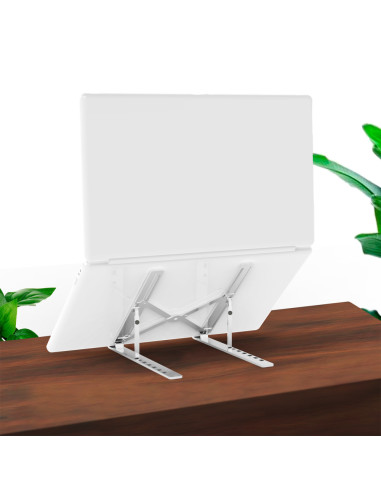 AISENS Soporte de Sobremesa Ajustable para Portatil / Tablet, Plata