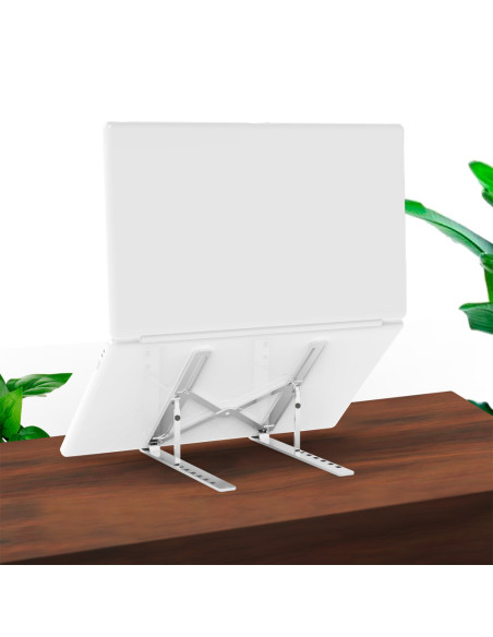 AISENS Soporte de Sobremesa Ajustable para Portatil / Tablet, Plata