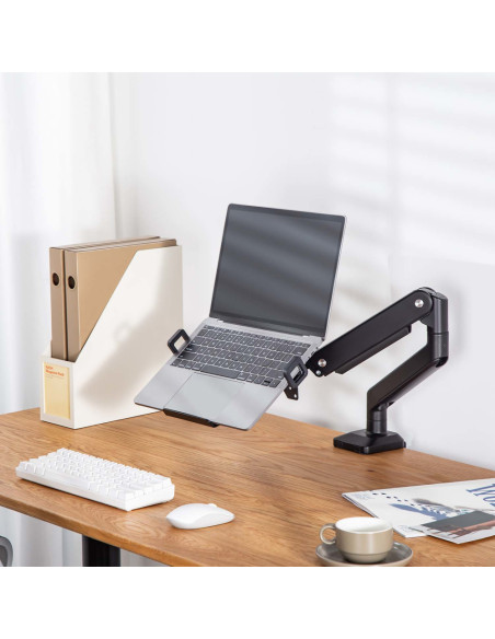 AISENS Soporte Universal para Portátil de 12-17 para el Montaje en un Soporte de Monitor, Negro