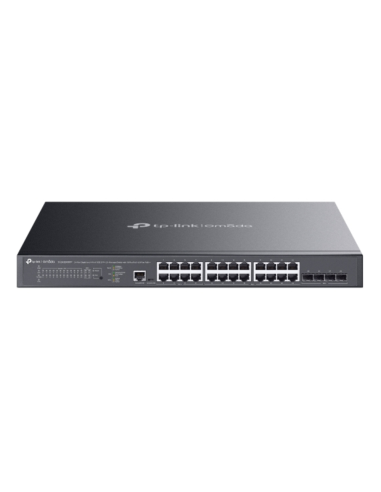 TP-Link Omada SG3428XMPP switch Gestionado L2+ Gigabit Ethernet (10/100/1000) Energía sobre Ethernet (PoE) 1U Negro