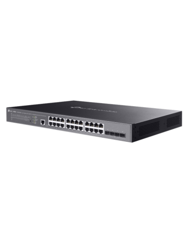 TP-Link Omada SG3428XMPP switch Gestionado L2+ Gigabit Ethernet (10/100/1000) Energía sobre Ethernet (PoE) 1U Negro