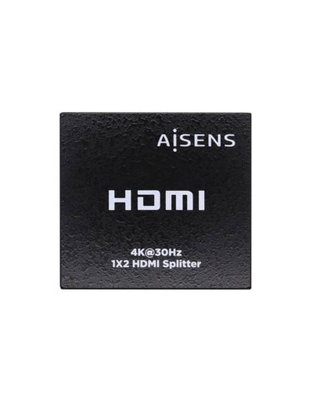 AISENS HDMI Duplicador 4k@30Hz 1x2 Con Alimentación, Negro
