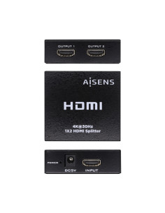 AISENS HDMI Duplicador 4k@30Hz 1x2 Con Alimentación, Negro 2