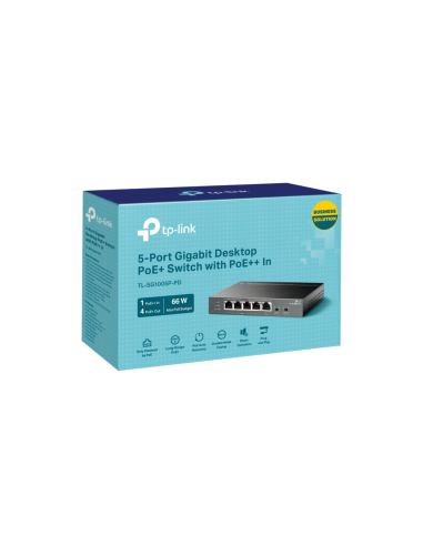 TP-Link TL-SG1005P-PD switch Gigabit Ethernet (10/100/1000) Energía sobre Ethernet (PoE) Negro