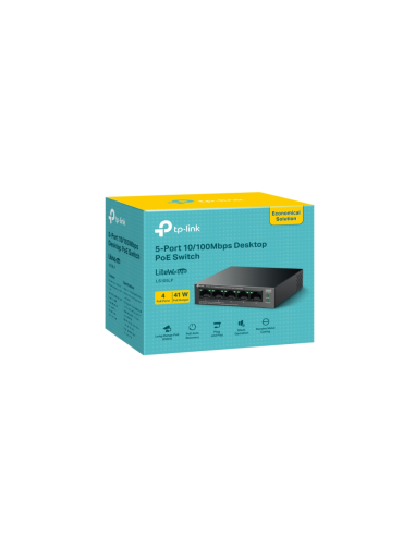 TP-Link LiteWave LS105P No administrado Fast Ethernet (10/100) Energía sobre Ethernet (PoE) Negro