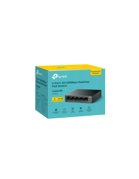 TP-Link LiteWave LS105P No administrado Fast Ethernet (10/100) Energía sobre Ethernet (PoE) Negro