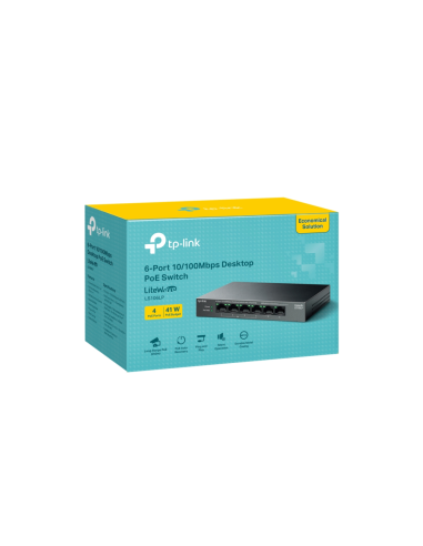 TP-Link LiteWave LS106LP switch No administrado Fast Ethernet (10/100) Energía sobre Ethernet (PoE) Negro