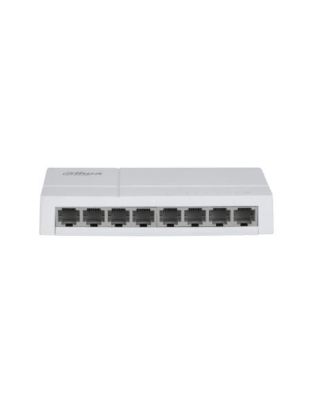 Dahua Technology PoE DH-SF1008L switch No administrado Fast Ethernet (10/100) Energía sobre Ethernet (PoE) Escritorio Gris claro