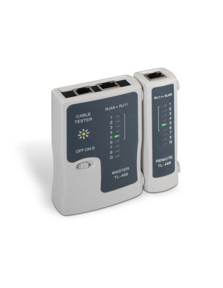 AISENS A142-0312 comprobador de cables de red Comprobador de cables UTP/STP Gris