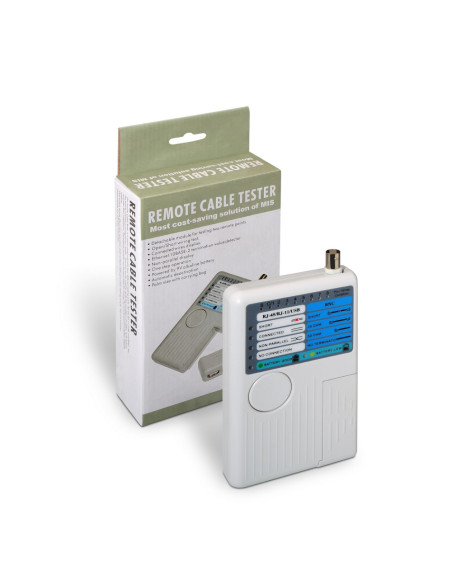 AISENS A142-0313 comprobador de cables de red Comprobador de cables UTP/STP Gris