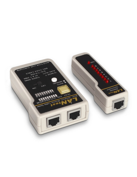 AISENS A142-0314 comprobador de cables de red Comprobador de cables UTP/STP Negro, Gris