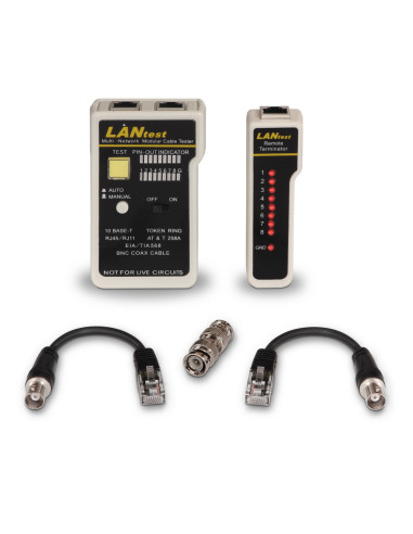 AISENS A142-0314 comprobador de cables de red Comprobador de cables UTP/STP Negro, Gris