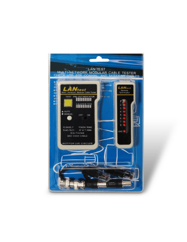 AISENS A142-0314 comprobador de cables de red Comprobador de cables UTP/STP Negro, Gris