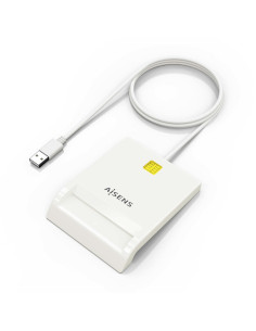 AISENS Lector de Tarjeta Inteligente DNI, Blanco 2