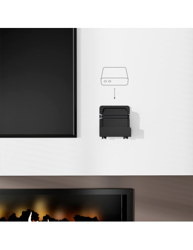 AISENS Soporte Universal De Pared Para Mini Pc, Router, Negro