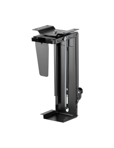 AISENS Soporte Giratorio y Altura Personalizable para CPU por Debajo de Escritorio con Mango de Bloqueo Fácil