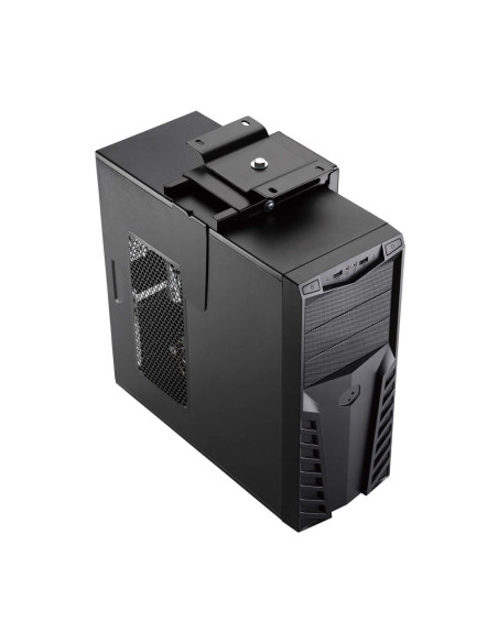 AISENS Soporte Giratorio y Altura Personalizable para CPU por Debajo de Escritorio con Mango de Bloqueo Fácil